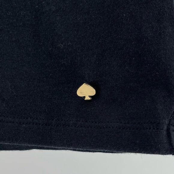 Kate Spade Bow Shoulder Black Short Sleeve T-Shirt, Women's Medium - Picture 4 of 6